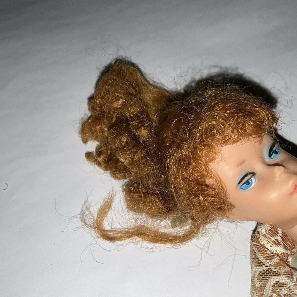Vintage 1962 60s Barbie Evening Splendor Rare Collectible Gold Dress Jacket Fur